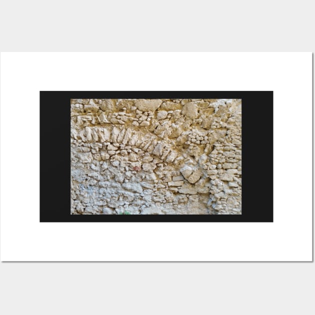 Limestone stone wall Wall Art by foxxya